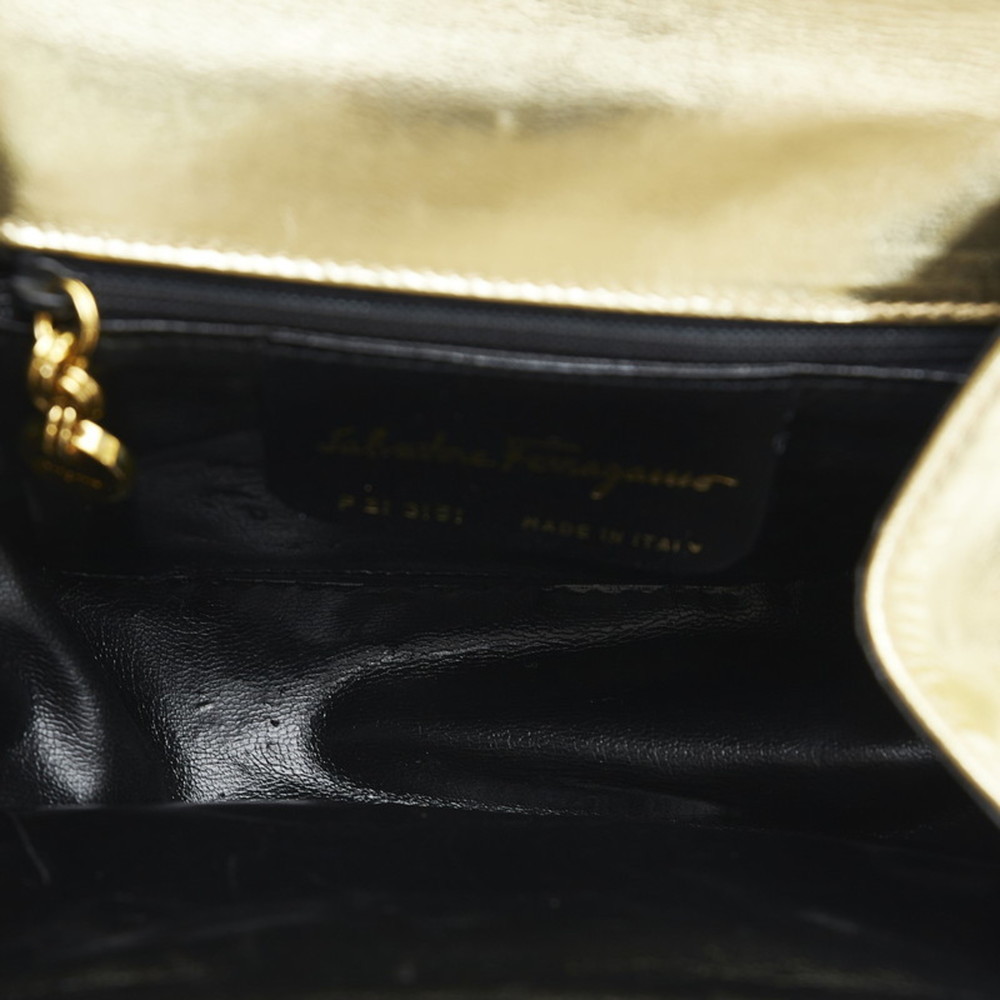 SALVATORE FERRAGAMO Gancini Shoulder Bag P213151 Gold Leather Ladies - Picture 5 of 8